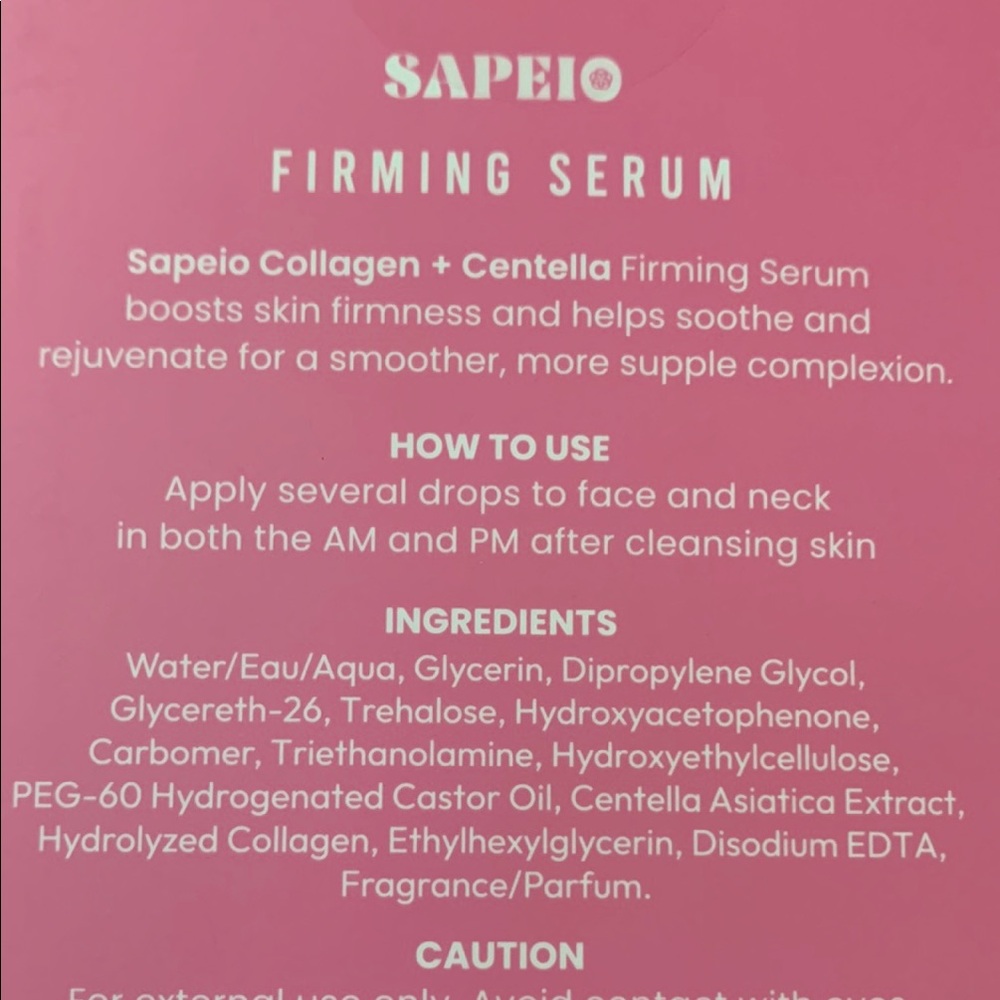 Korean Skincare Sapeio Collagen + Centella Firming Serum - Picture 4 of 6